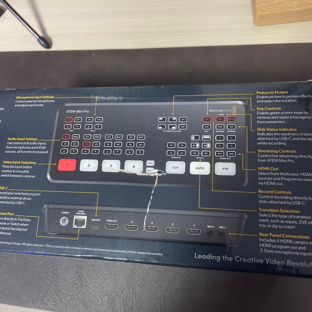 atem mini pro 新品（箱傷あり）