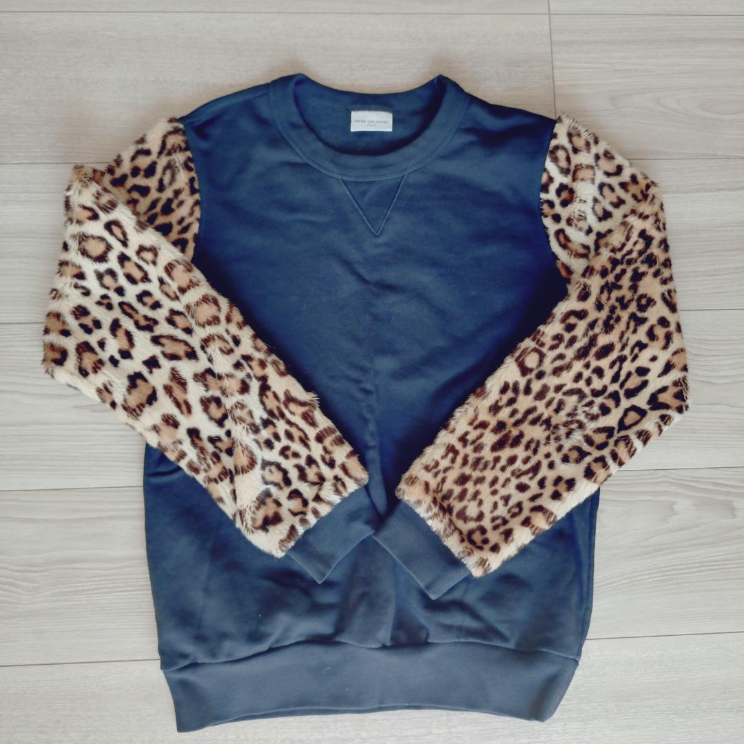 DRIES VAN NOTEN　ネイビー　レオパードファースウェット ヒョウ柄