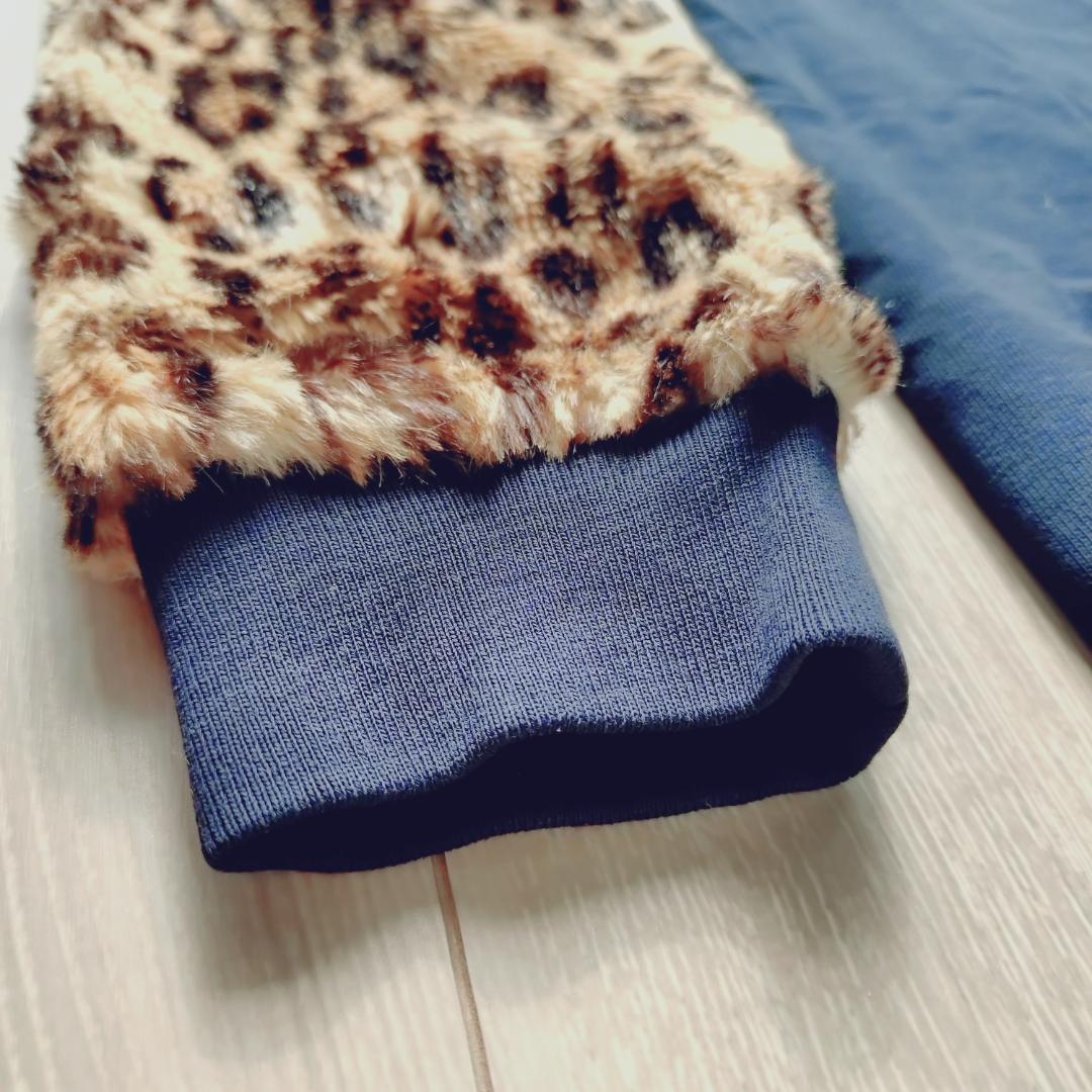DRIES VAN NOTEN　ネイビー　レオパードファースウェット ヒョウ柄