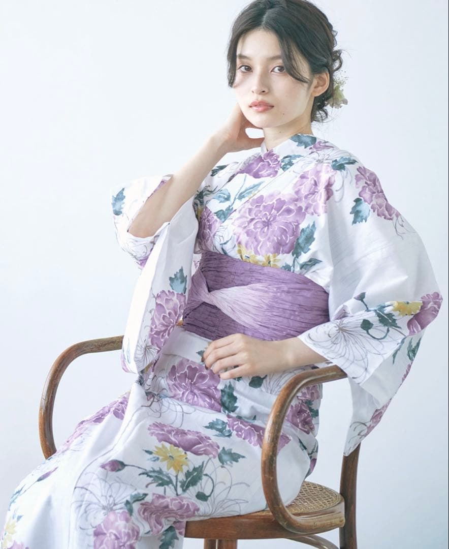 Dita 京藤色の菊重ね　浴衣