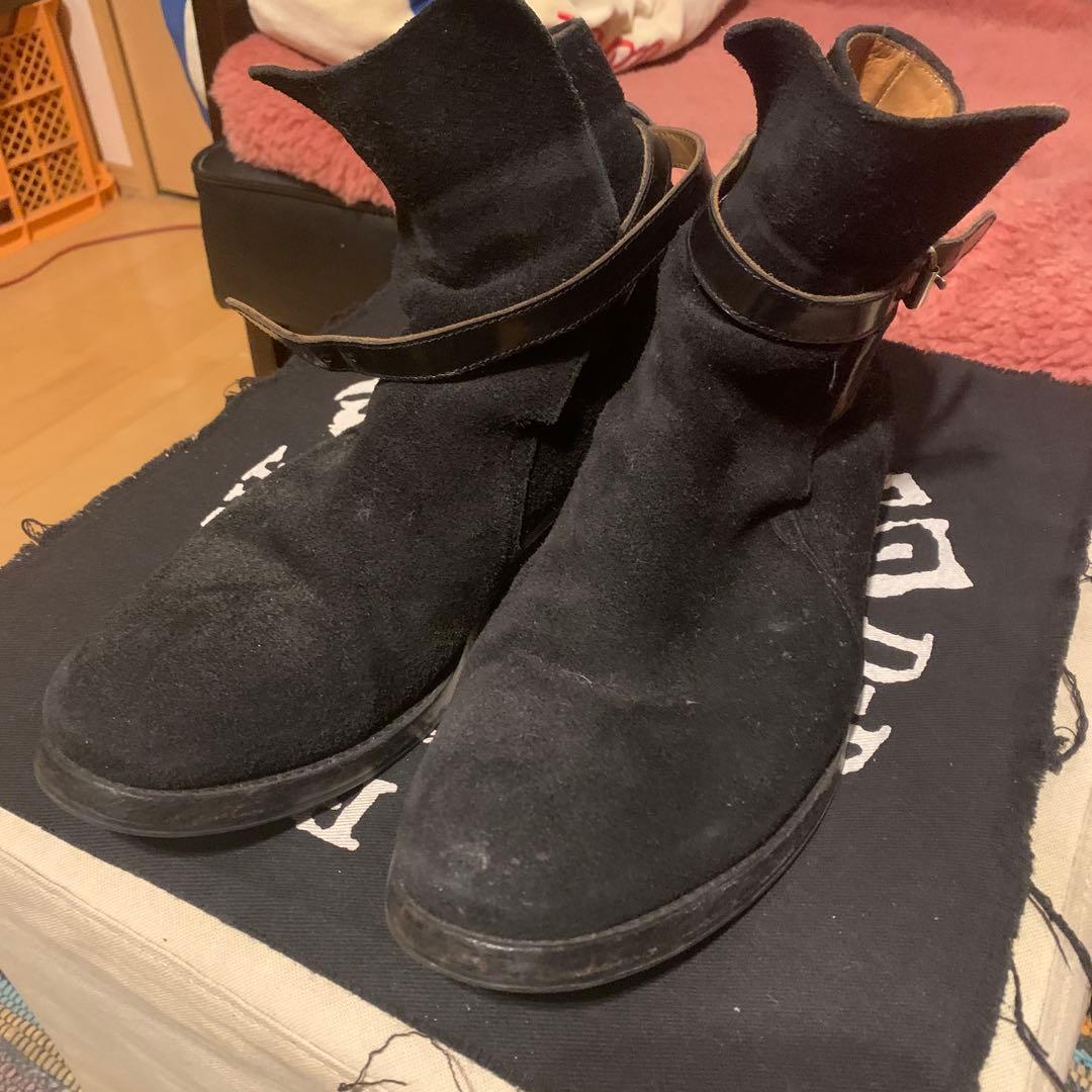 undercover ジョニオ愛用　ブラックスエードアンクルブーツ