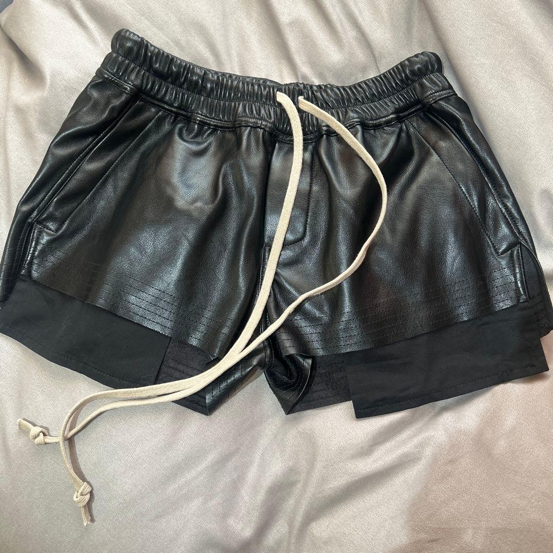 早い者勝ち！Rick Owensレザーショートパンツ