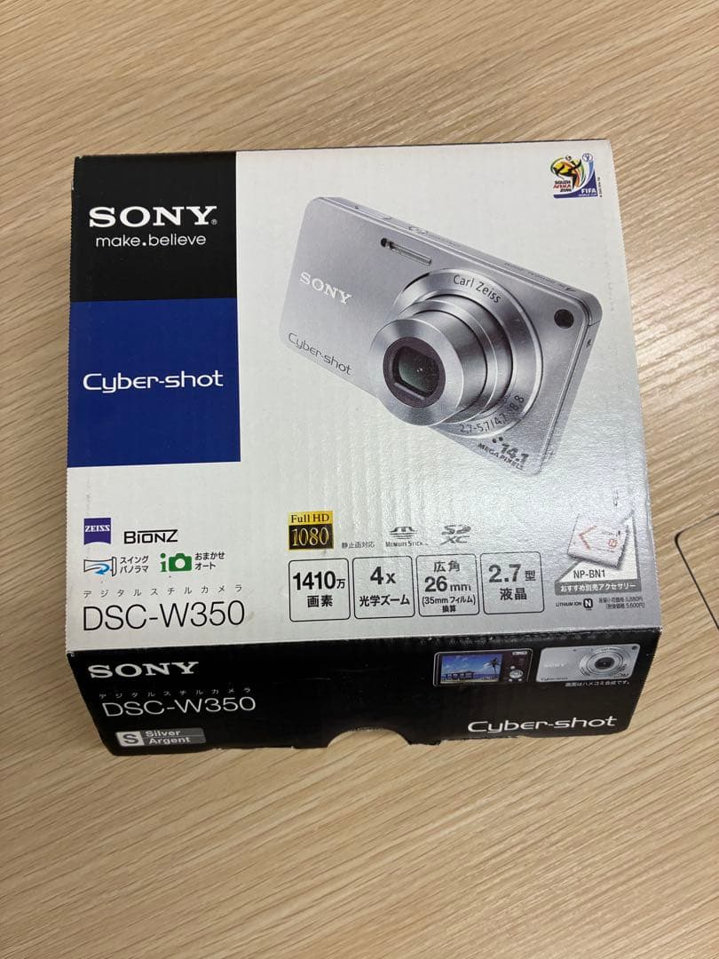 SONYデジタルスチルカメラDSC-W350 SDカード付き。ケーブルなし