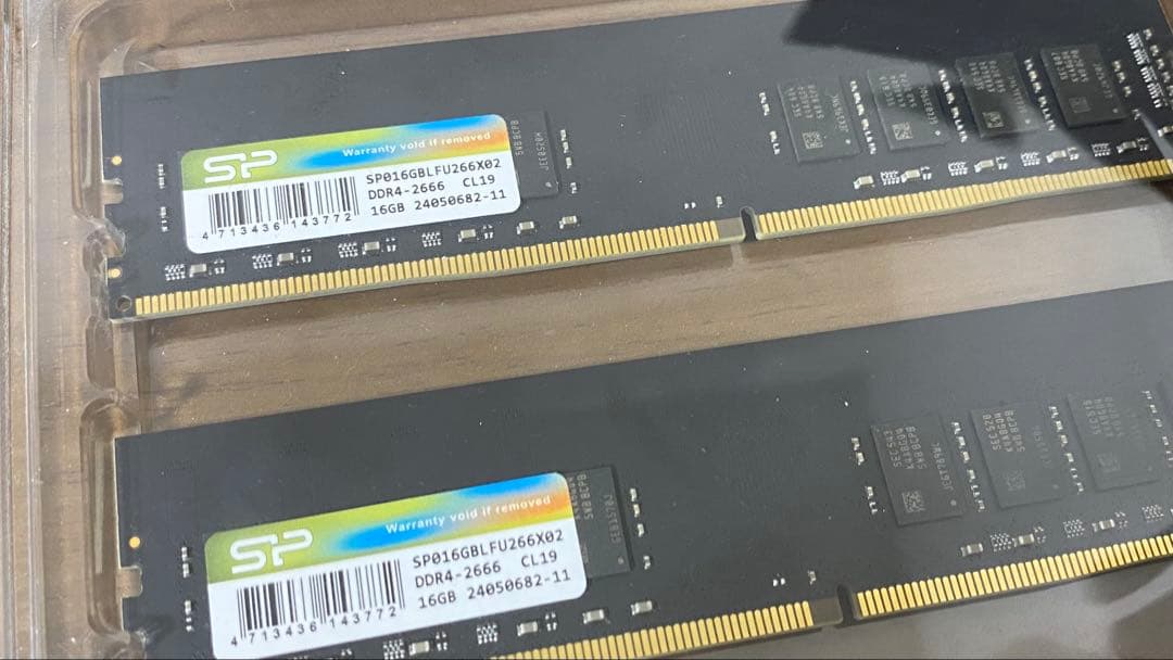 W*D様 SP 16GB × 2枚 DDR4 メモリ 2666MHz CL19
