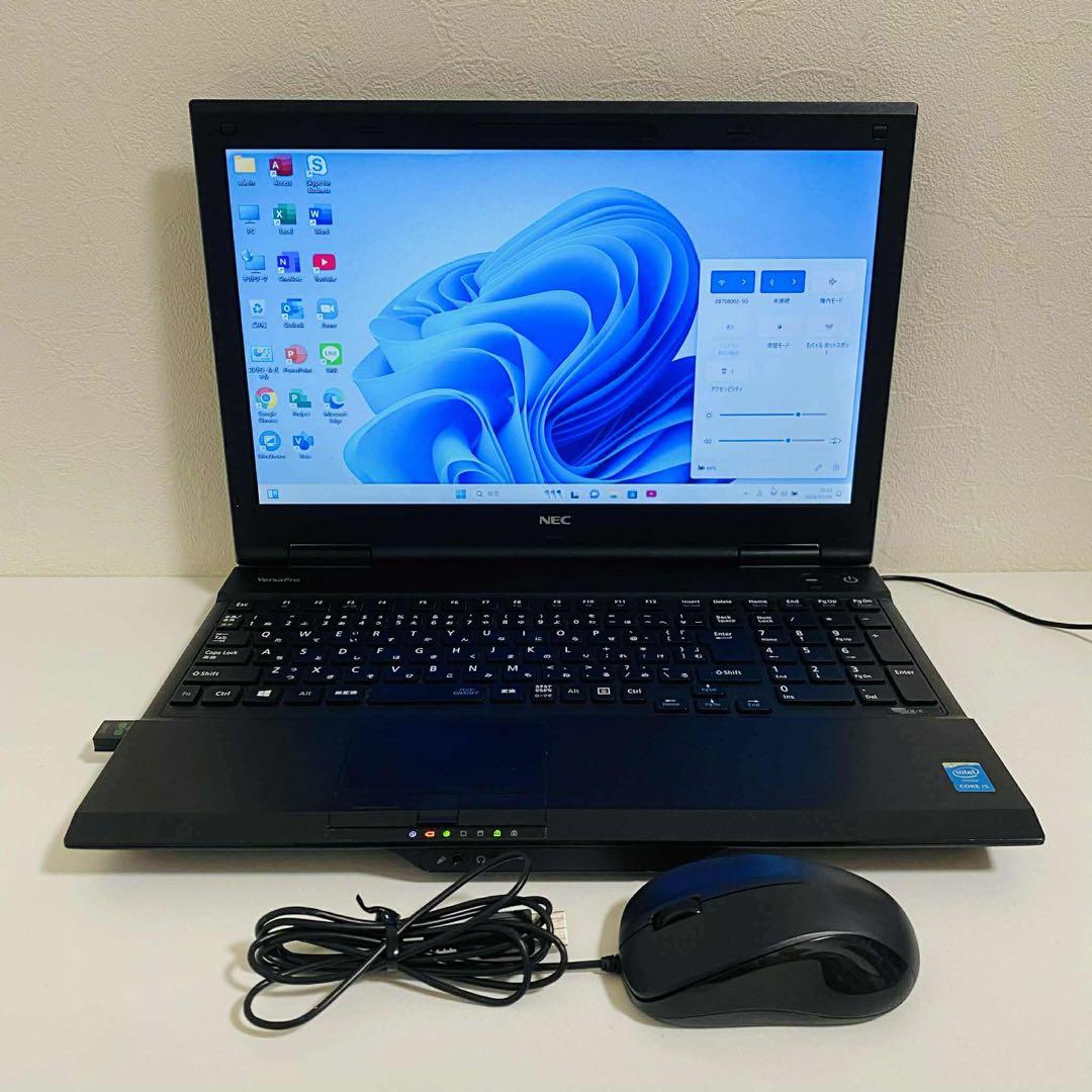 Y86 NECノートパソコン i5メモリ8G高速 Windows11オフィス付き