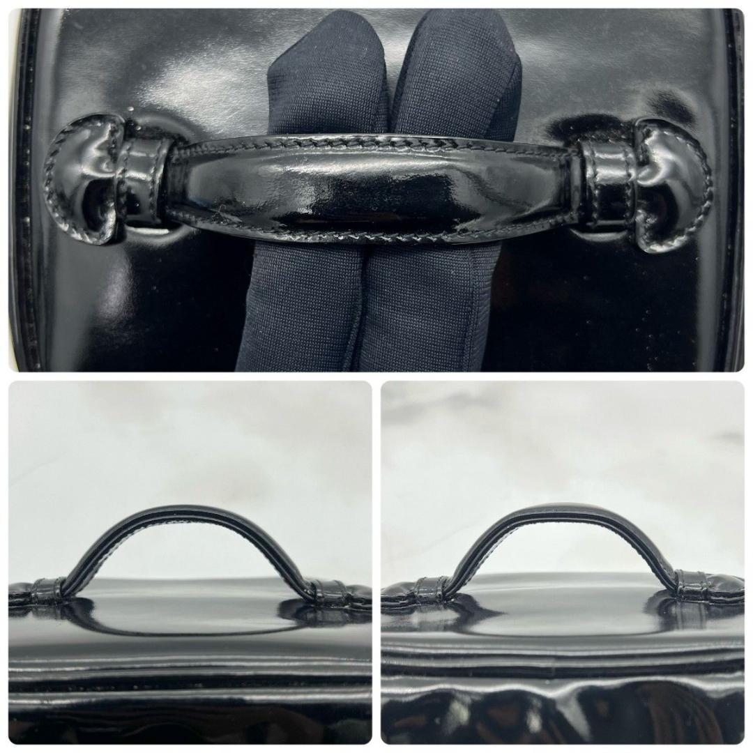 【カード袋付】 シャネル バニティ デカココ ココチャーム ブラック パテント