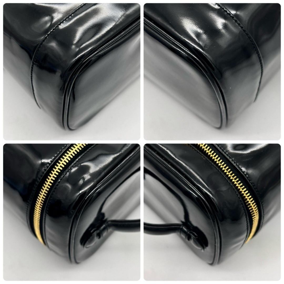 【カード袋付】 シャネル バニティ デカココ ココチャーム ブラック パテント