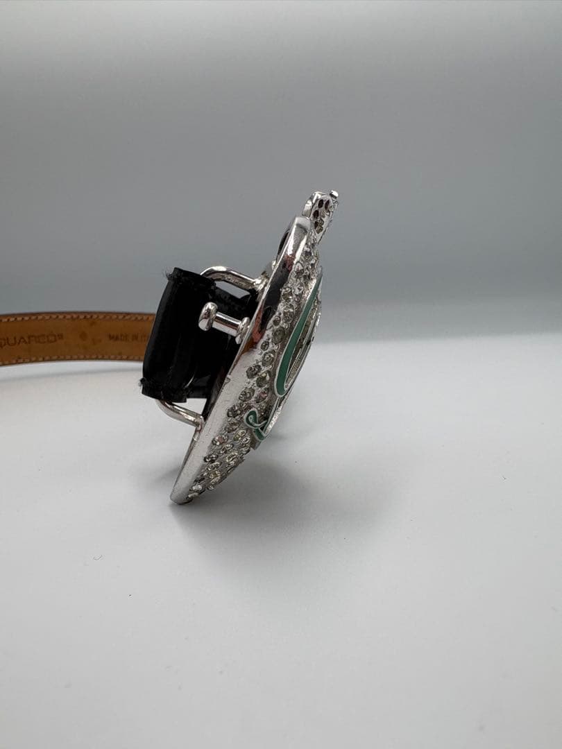 DSQUARED2 ディースクエアード　ベルト　レディース　ブラック　ストーン