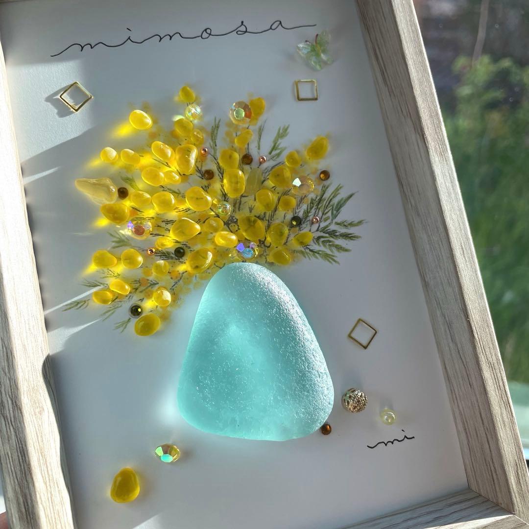 3点モリゾウ様♡ シーグラスアート