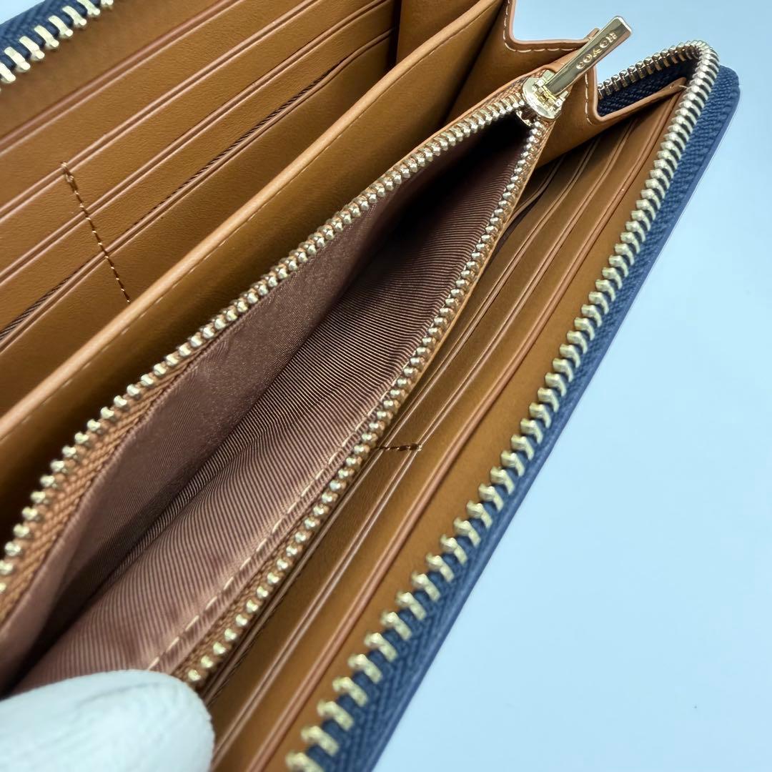 コーチ 長財布 シグネチャー COACH 財布 ブルー CH369 【未使用】