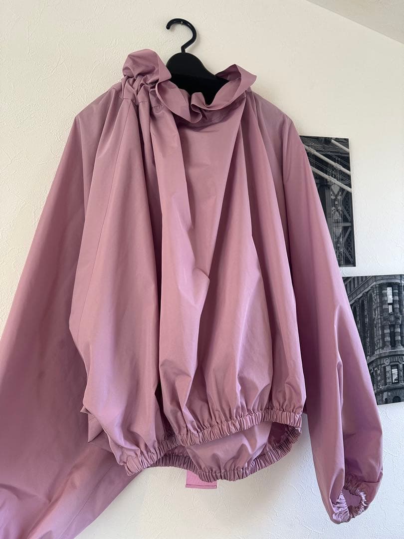 PATOU フロントリボン付きバルーンシャツ