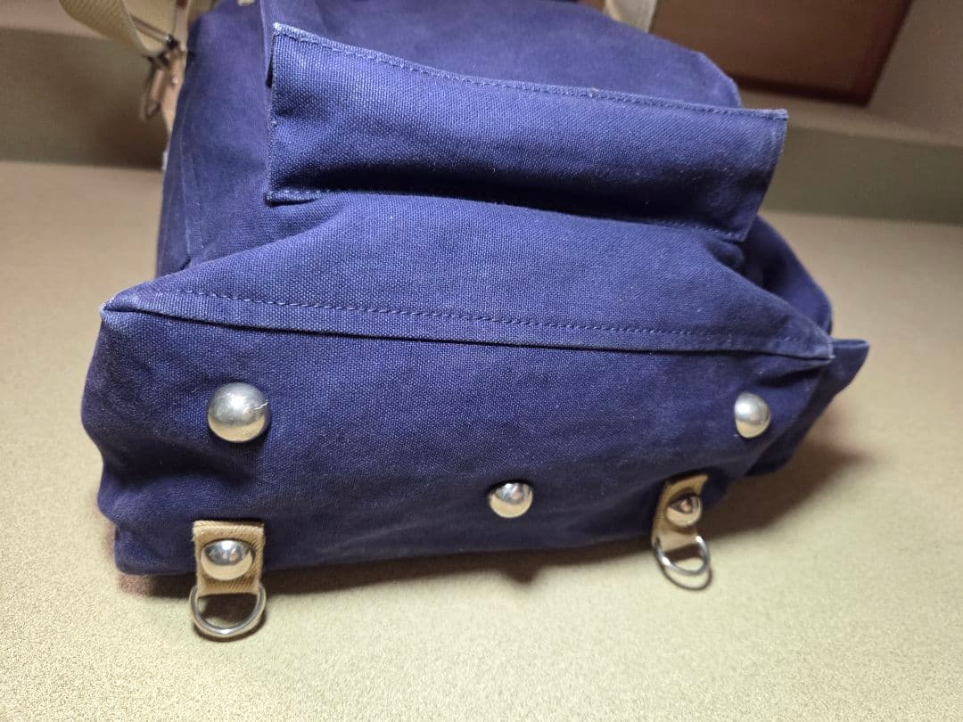 ​【希少・名品】一澤帆布 2wayリュック&ショルダーバッグ ネイビー 京都老舗