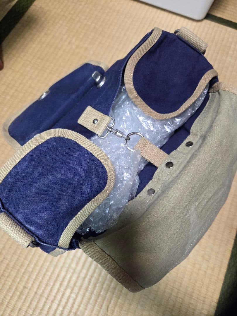 ​【希少・名品】一澤帆布 2wayリュック&ショルダーバッグ ネイビー 京都老舗