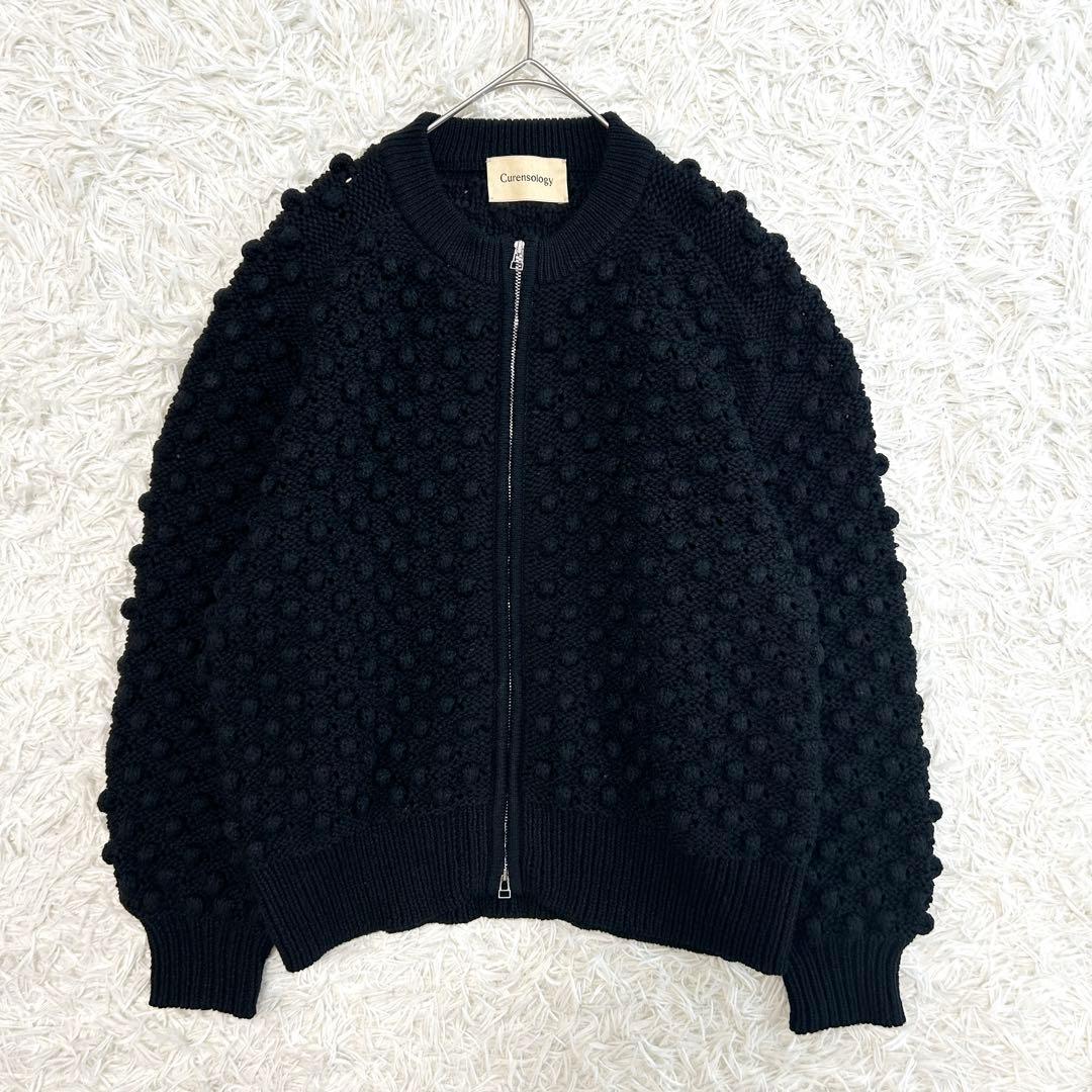 25SS完売品✨美品 Curensology ポコポコアミニットカーディガン　黒