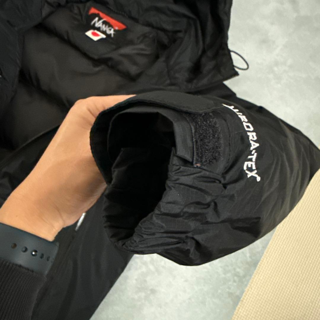 NANGAクラシックロゴ オーロラテックスダウンジャケット メンズ M ブラック