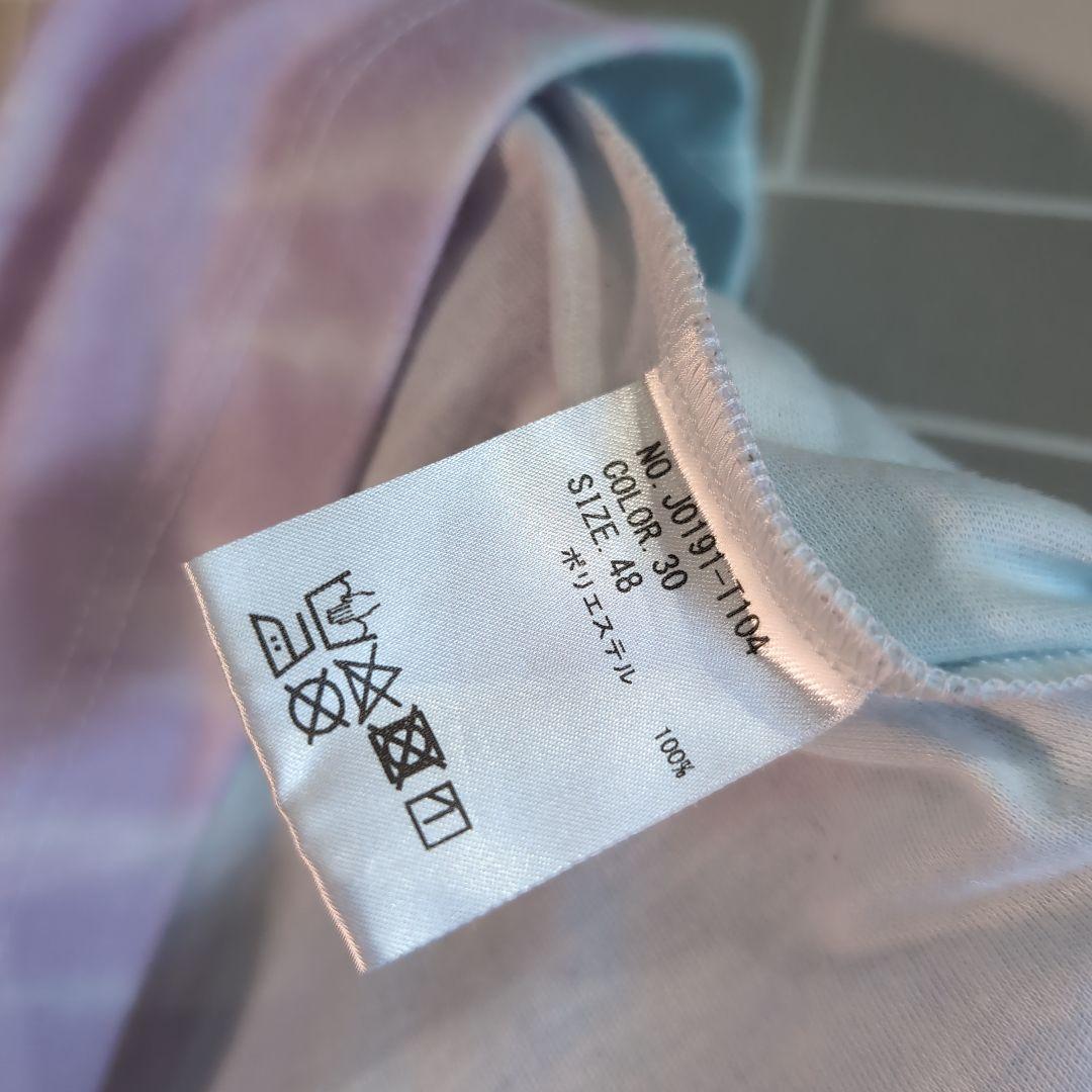 【美品】 jumpone ジャンプワン Tシャツ 48 ブルー タイダイ