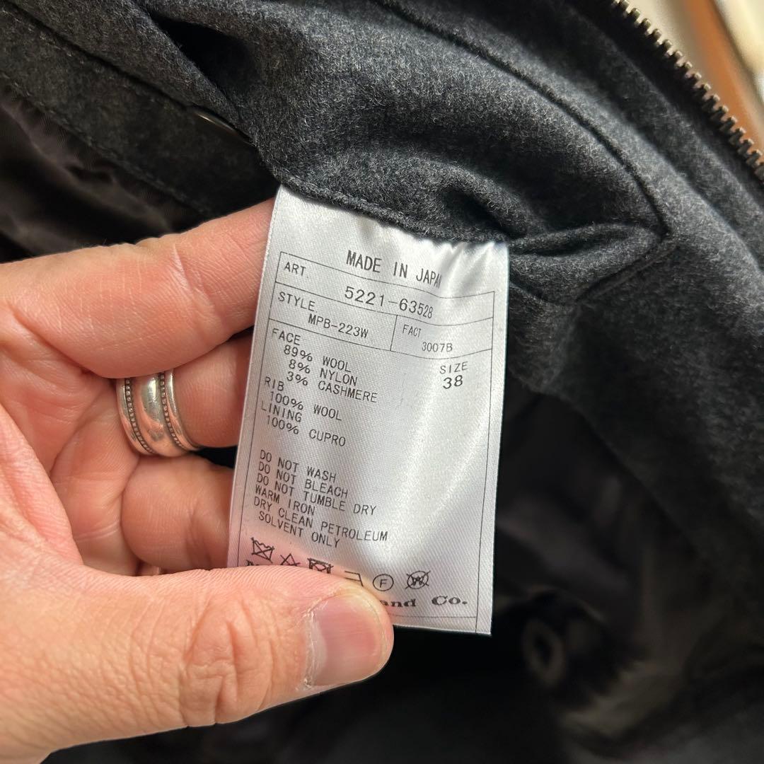 極美 SCYE BASICS カシミヤ混 ボンバージャケット MA-1