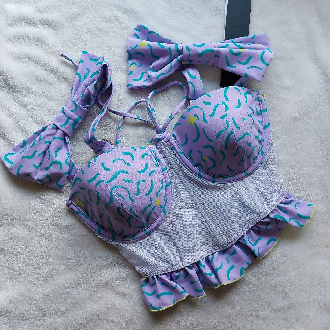 パメオポーズ JESS Bikini パープル リボン キャミ
