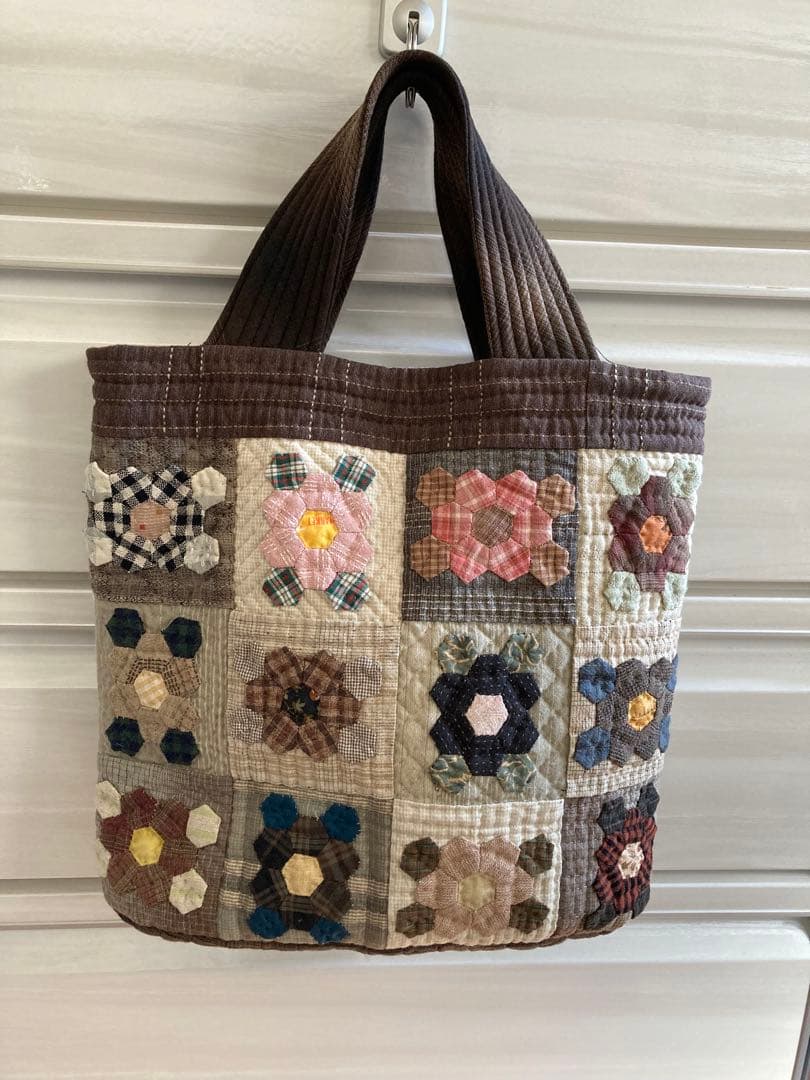パッチワークキルトのトートバッグ