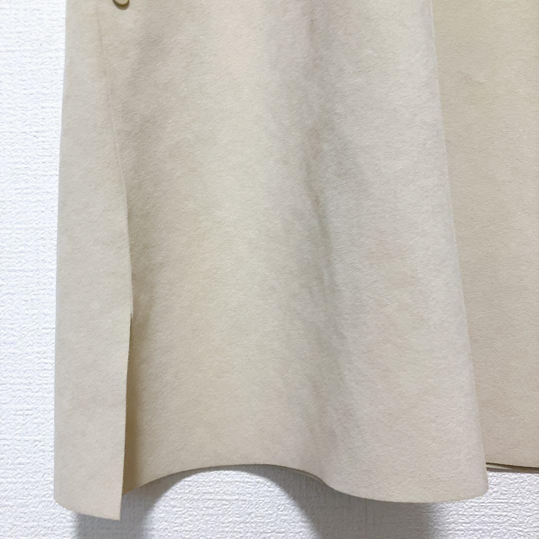 【23SS】HYKE エコスエードワンピース　ノースリーブ　アイボリー