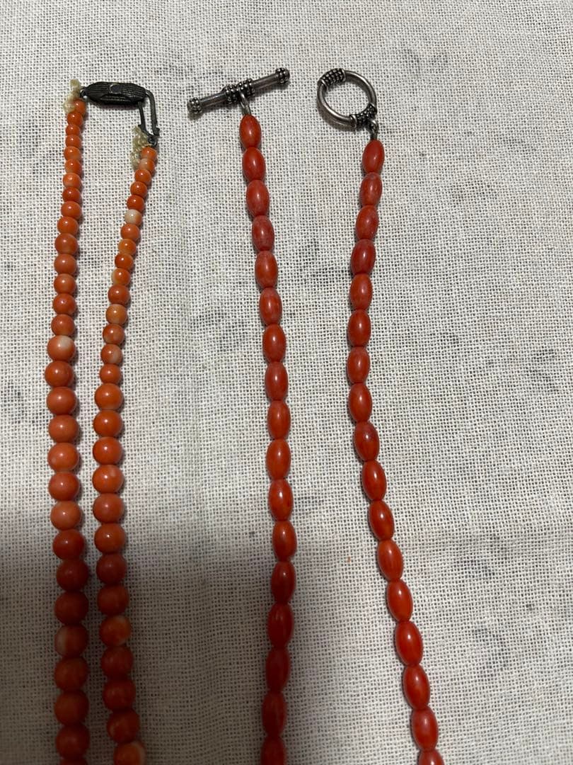 珊瑚？珊瑚風？ネックレス3点セット