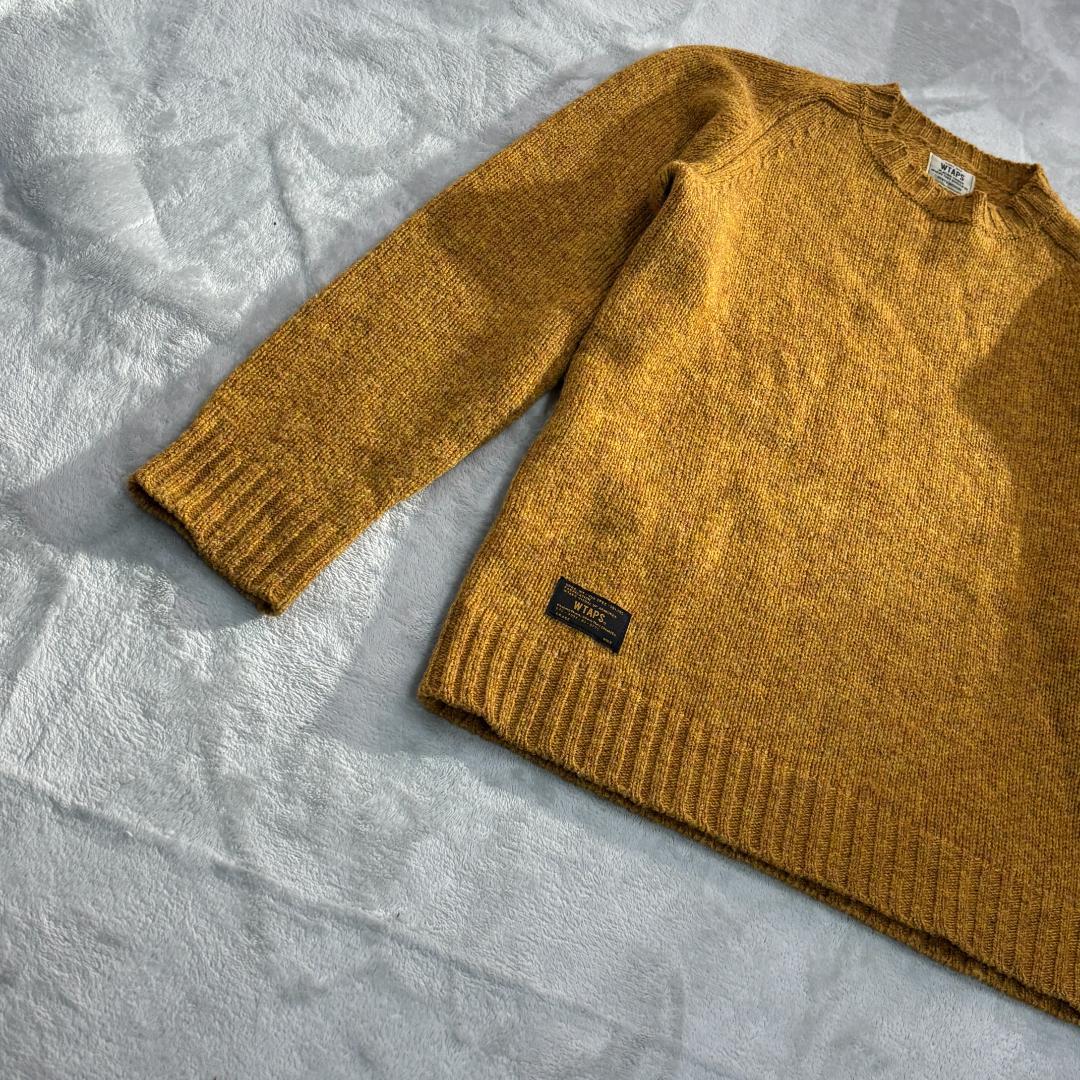 美品 ダブルタップス 14AW クルーネックニット セーター ウール サイズM