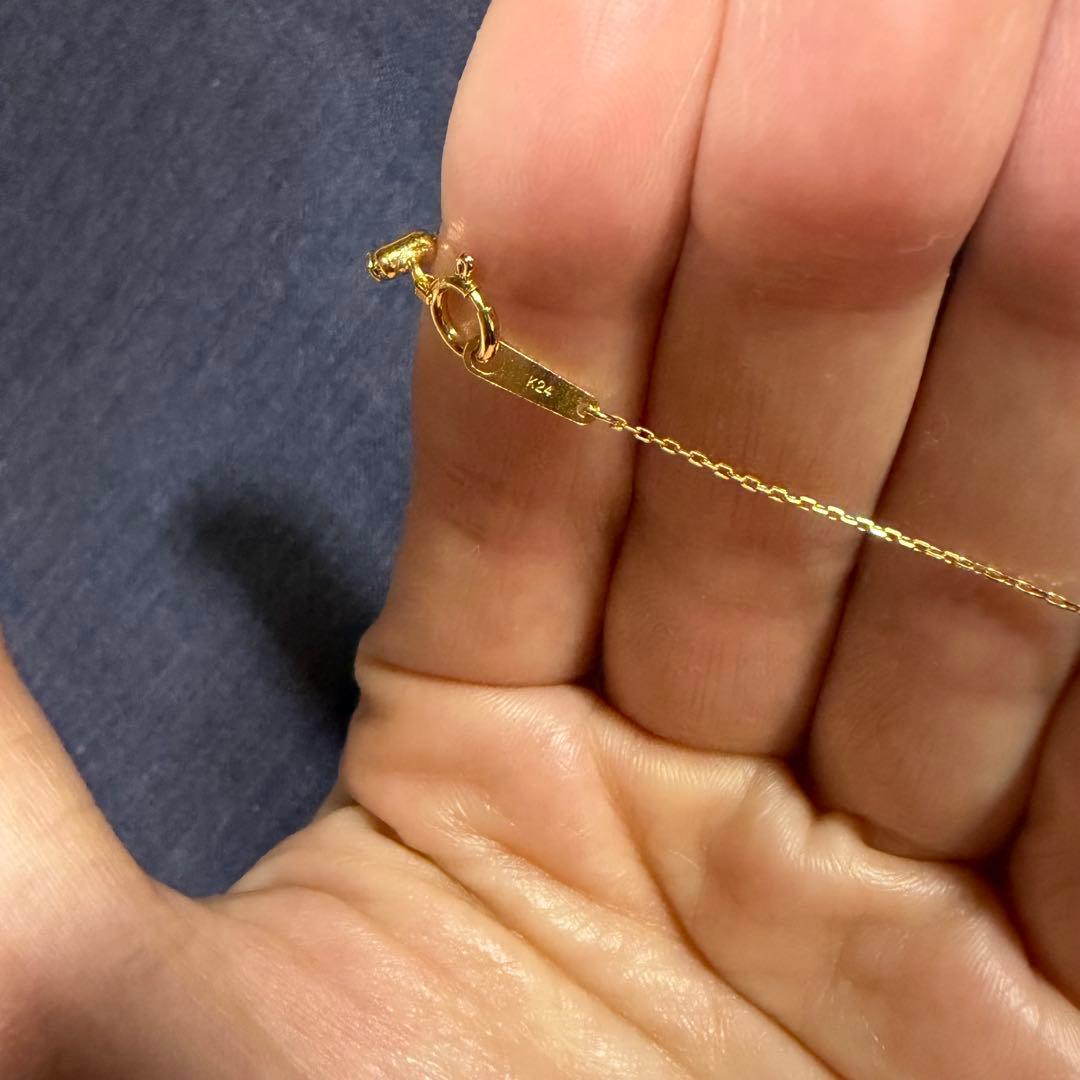 K24 ネックレス　あずきチェーン　45㎝　24金　mai.レレレ　マリア