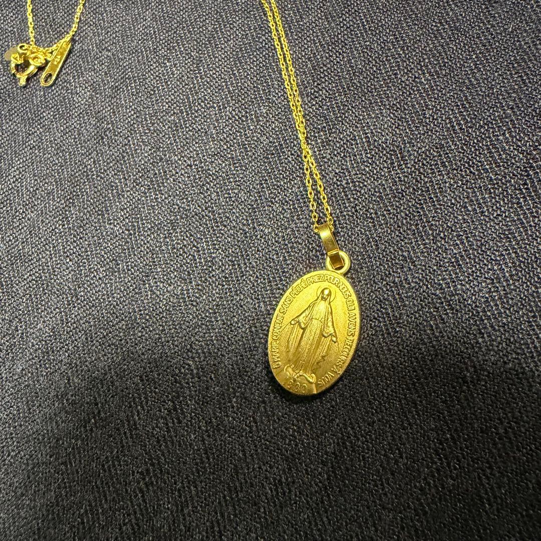 K24 ネックレス　あずきチェーン　45㎝　24金　mai.レレレ　マリア