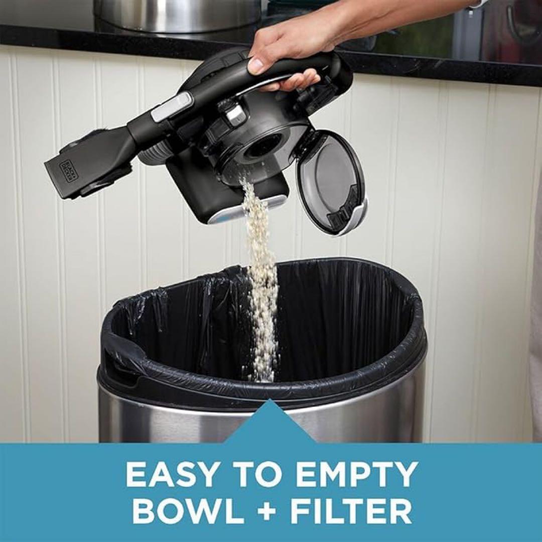 コードレス掃除機 BLACK+DECKER 水洗OK　ペットブラシ付き
