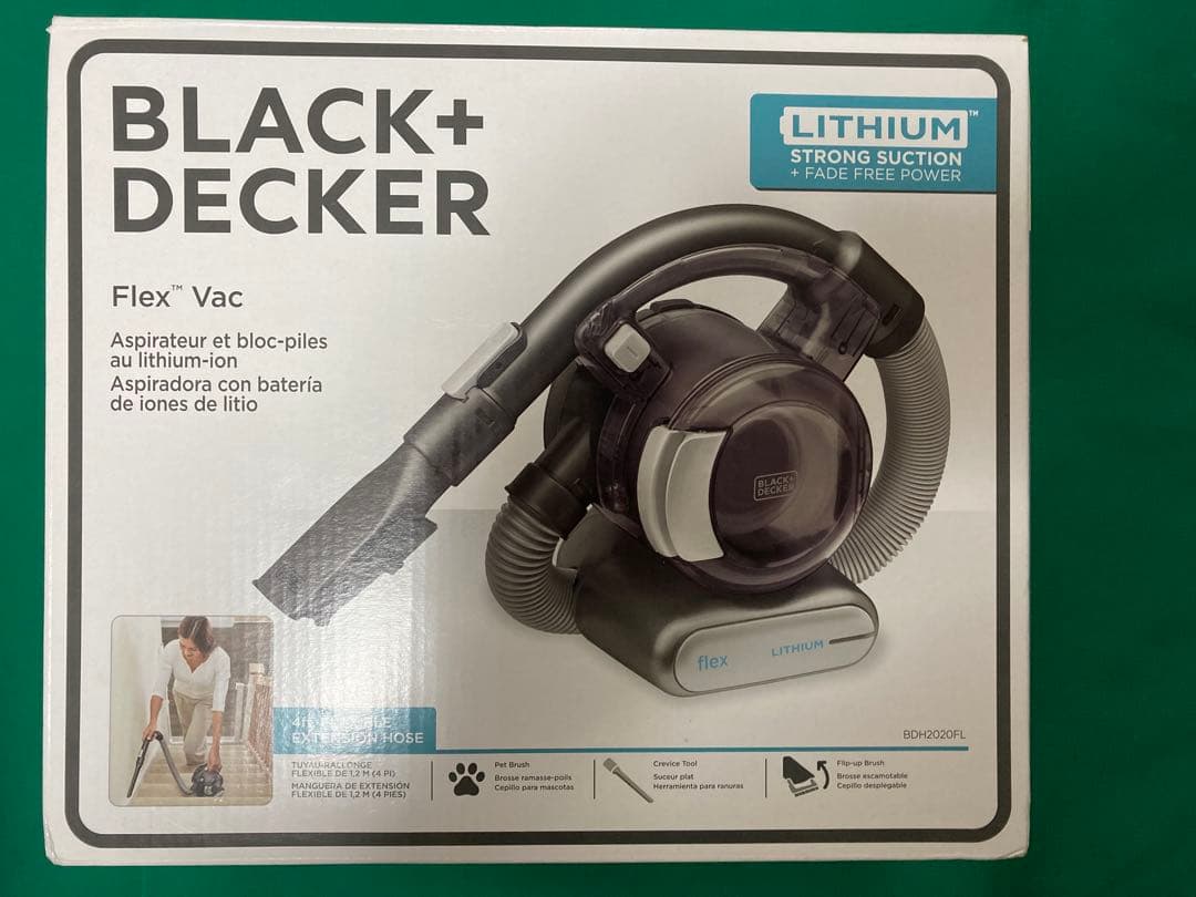 コードレス掃除機 BLACK+DECKER 水洗OK　ペットブラシ付き