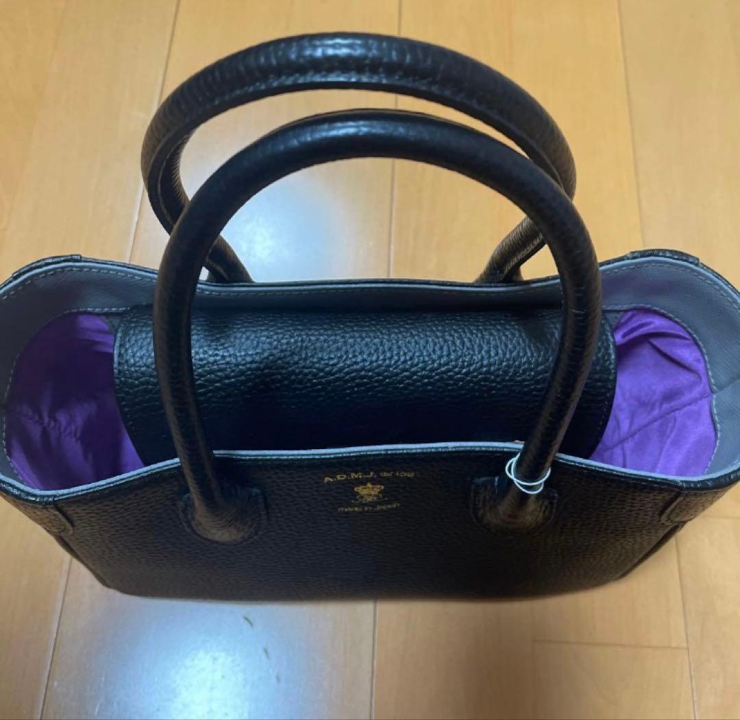 A.D.M.J. 黒 レザーハンドバッグ