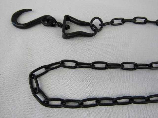 u*d様 唐銅製 吊花生 満月 尺0 高さ33ｃｍ 重量1.9ｋｇ 花鎖付 Y5