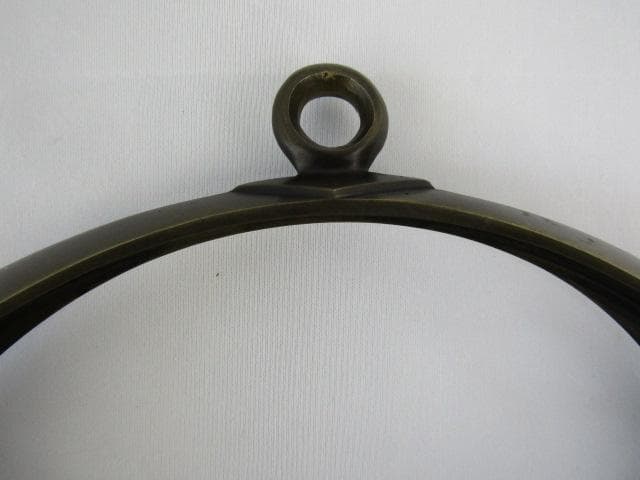 u*d様 唐銅製 吊花生 満月 尺0 高さ33ｃｍ 重量1.9ｋｇ 花鎖付 Y5