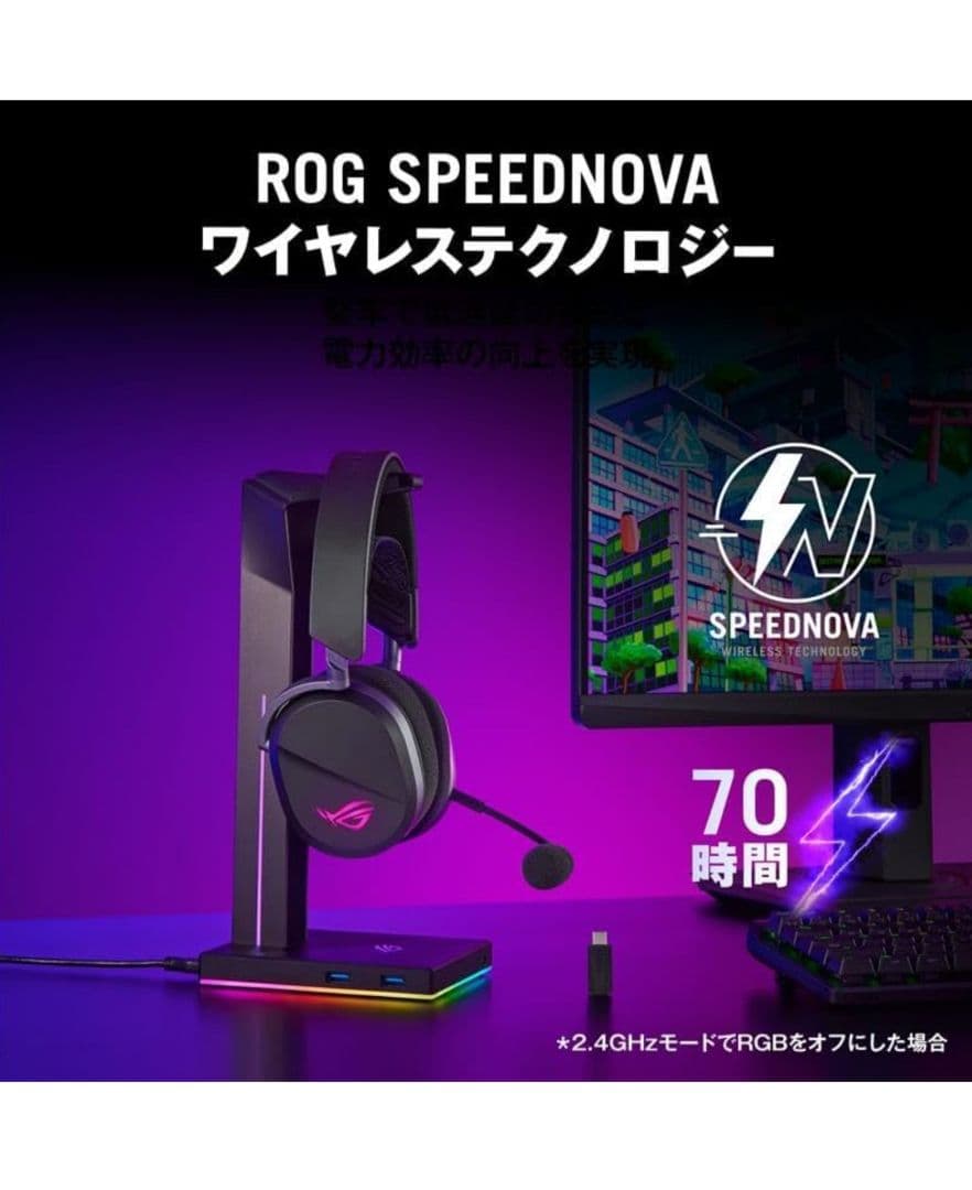 ROG PELTA ワイヤレスゲーミングヘッドセット