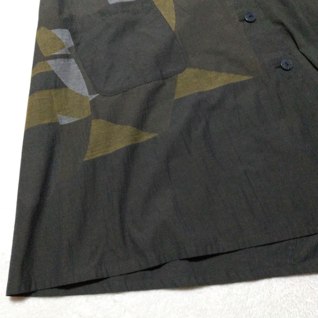 美品　慈雨 ロングベスト　ジレ　チュニック　カーキ系　センソユニコ　L