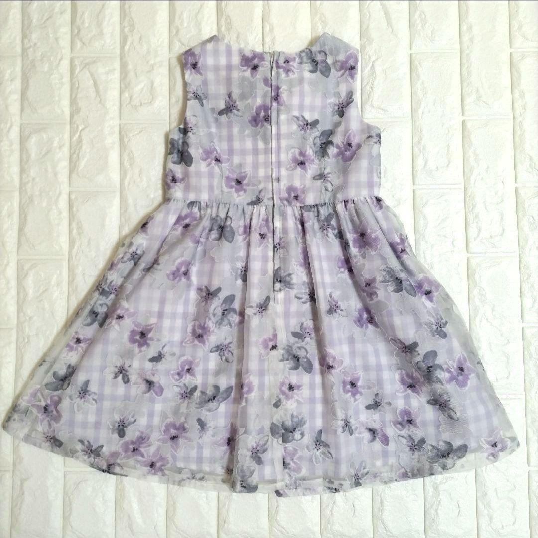 【130】CHOPIN ジャケット ワンピース 花柄 パープル アンサンブル