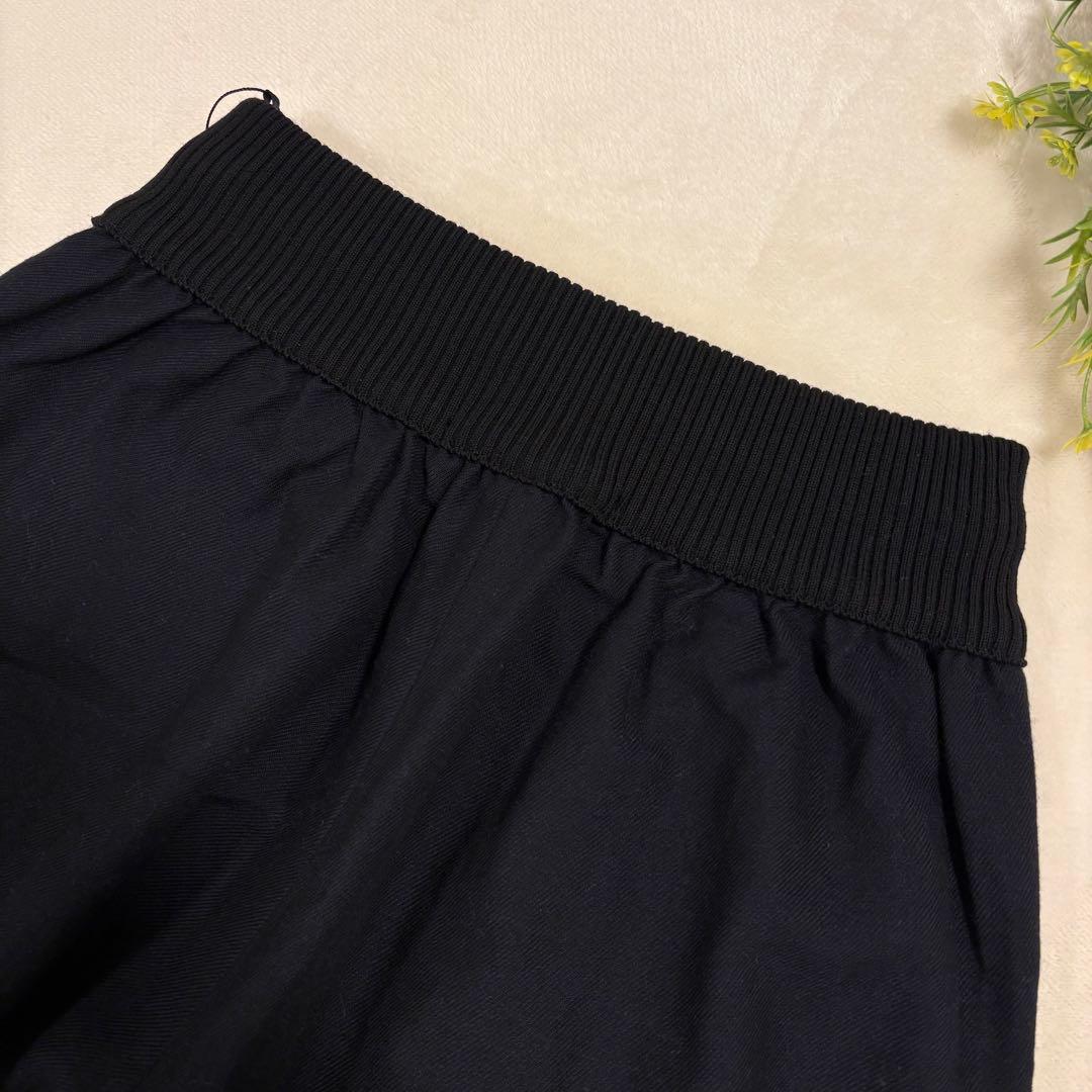 【エムアンドキョウコ】新品タグ付 デザインパンツ 1 ネイビー ニット切替