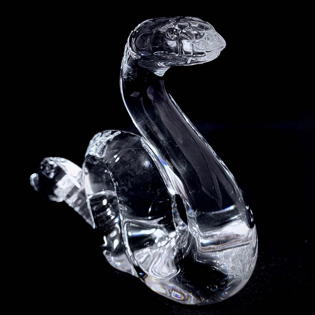 バカラ クリアクリスタル オーナメント 蛇 ヘビ 巳 干支　美品