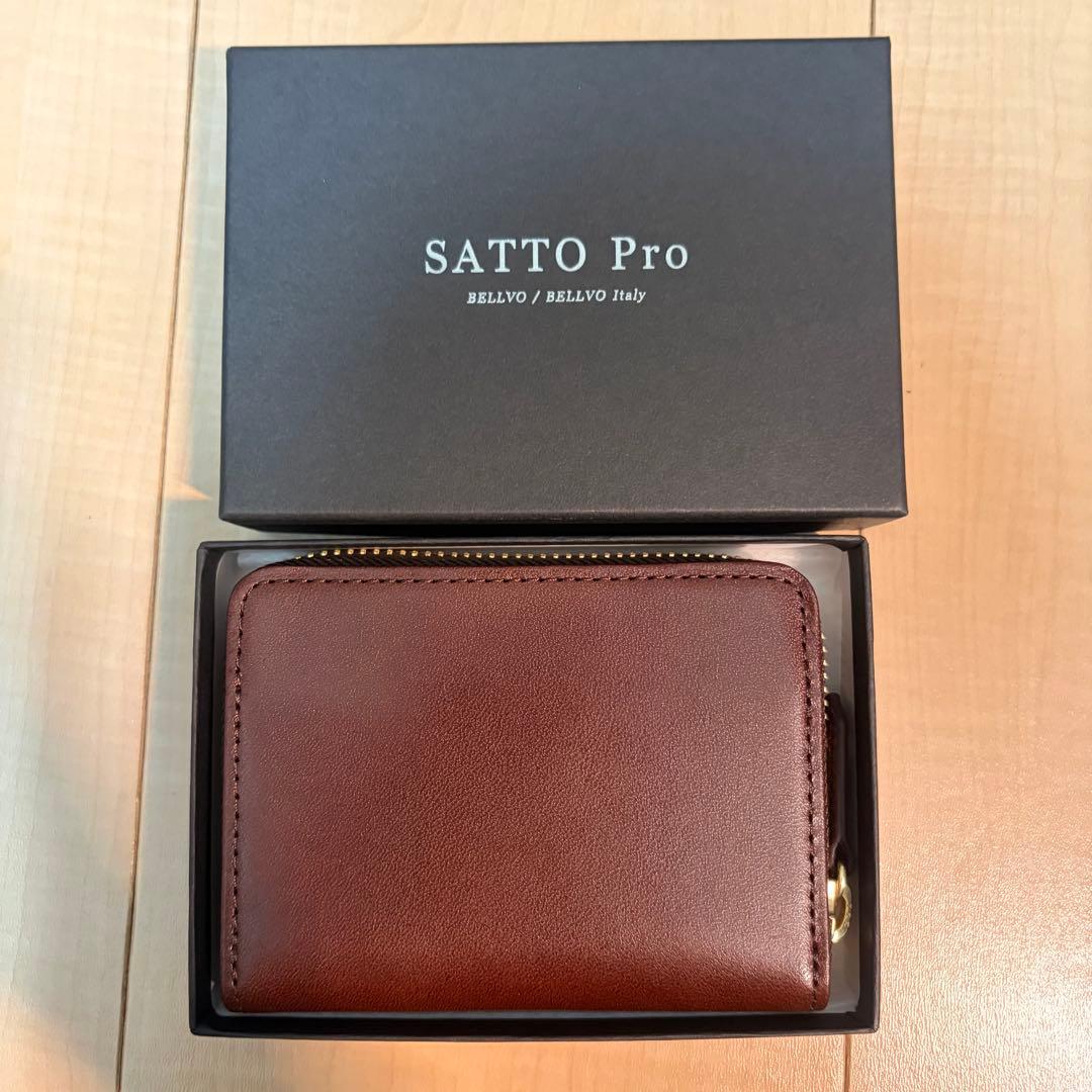 SATTO Proコンパクト財布 ダークブラウン マクアケ