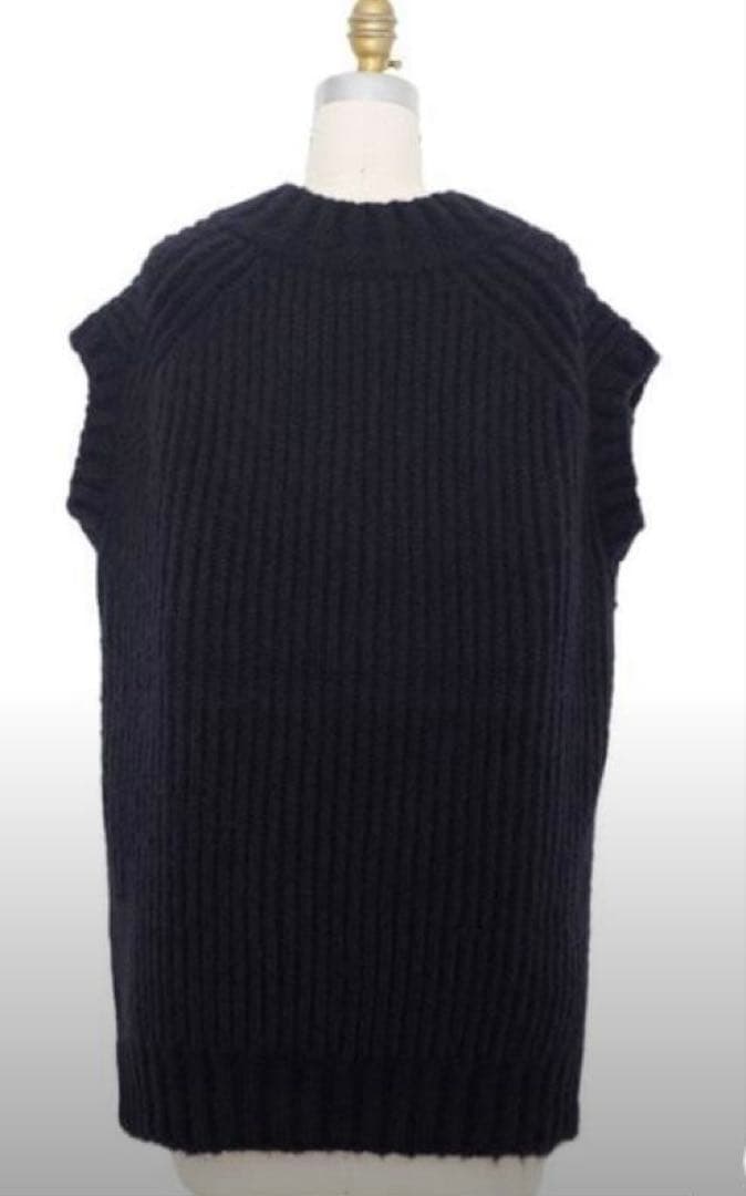 未使用⭐️Drawer ウールナイロンあぜ編みVネックベスト