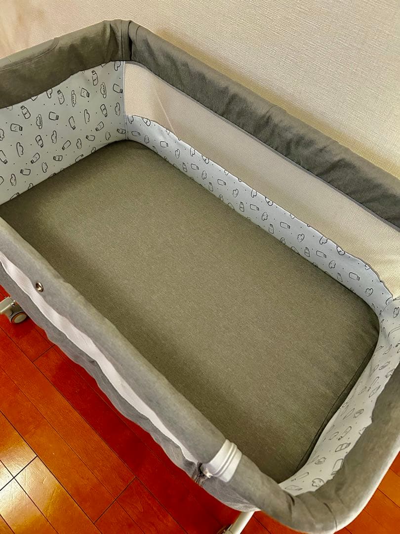 ZOOBLY ズーブリー ベビーベッド グレー