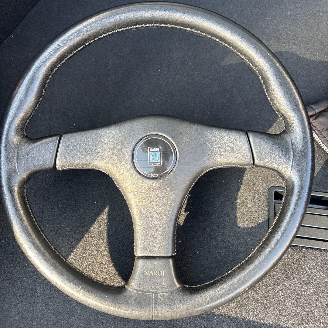 NARDI ブラックレザー ステアリングホイール