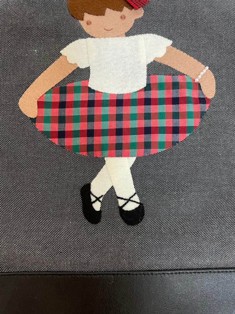 familiar デニムバック　バレリーナ　黒