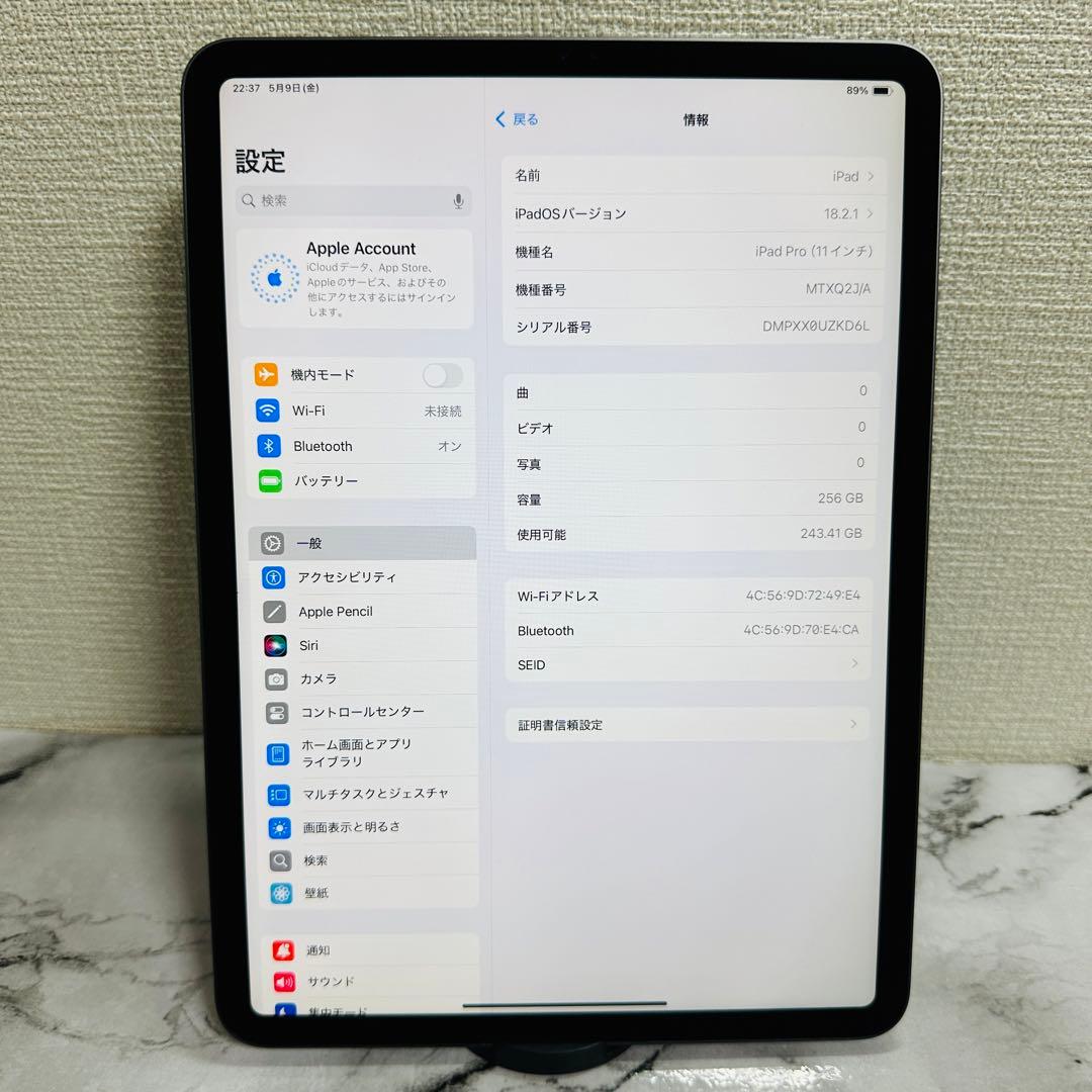 iPad Pro 11 第1世代 256GB WiFi