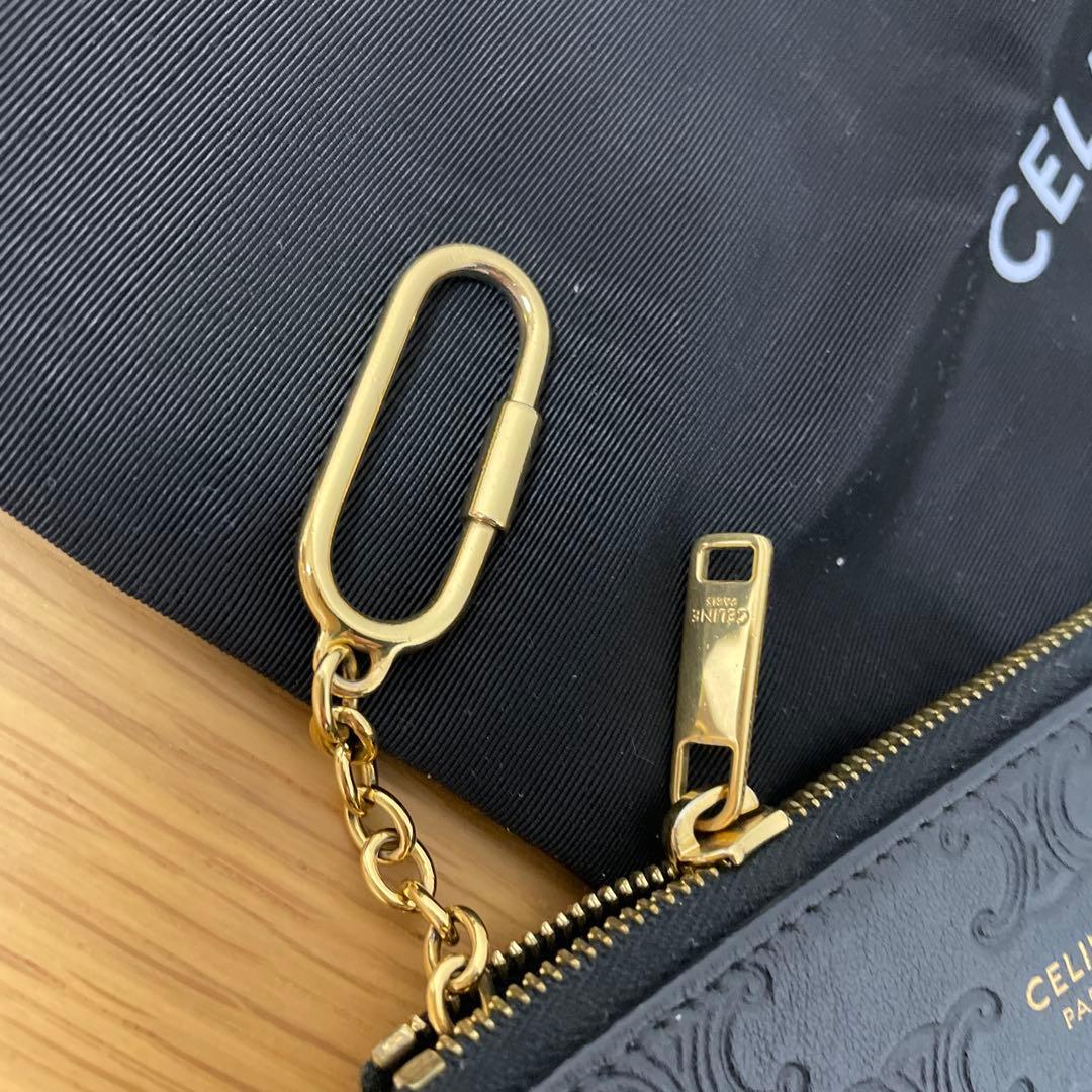 セリーヌトリオンフケースキーケースCELINEエンボスレザーエディスリマン