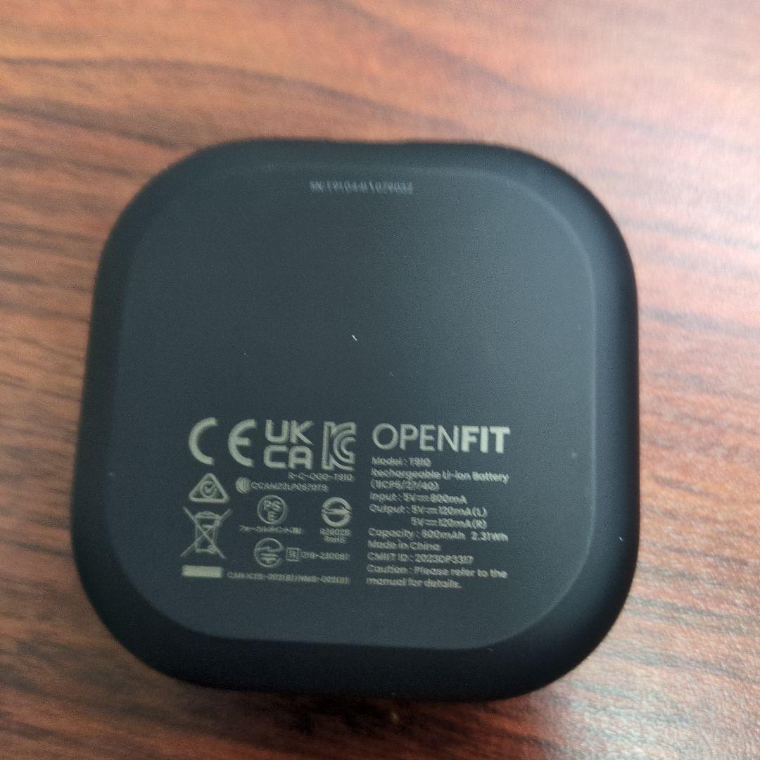 SHOKZ OPENFIT ワイヤレスイヤホン ブラック