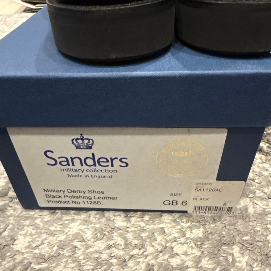 Sanders Military Derby Shoe GB 6 ブラック
