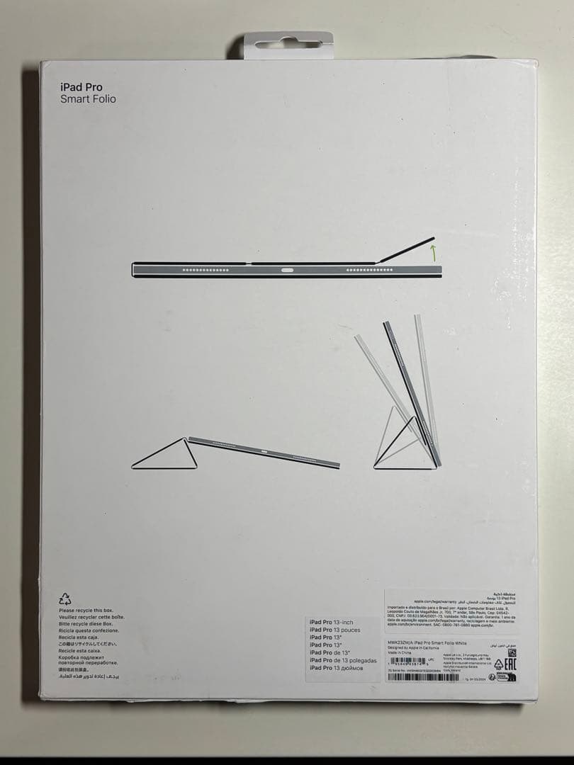 【新品】13インチ iPad Pro用スマートフォリオ・ホワイト②