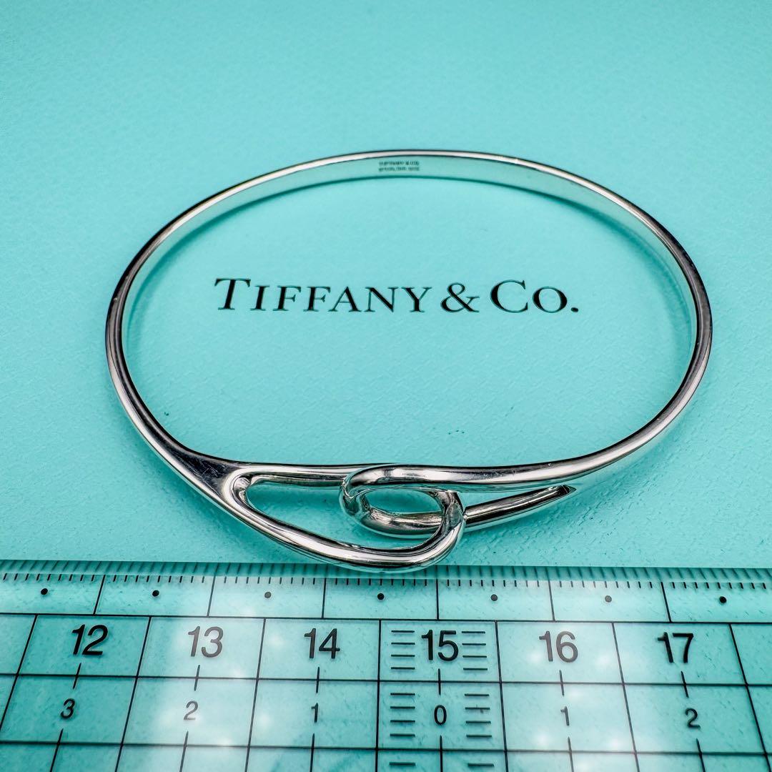 【TIFFANY&Co】　鏡面仕上げ　ダブルループ バングル T&Co