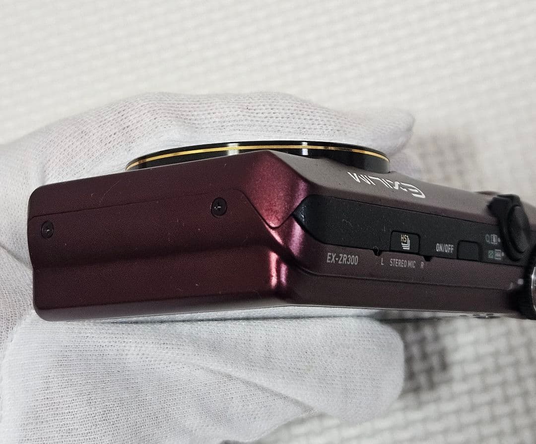 【美品】CASIO EXILIM ZR300 レッド レンズエラー有